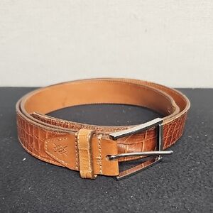 MARTIN DINGMAN ALLIGATOR GRAIN LEATHER BELT BFPM-12-191